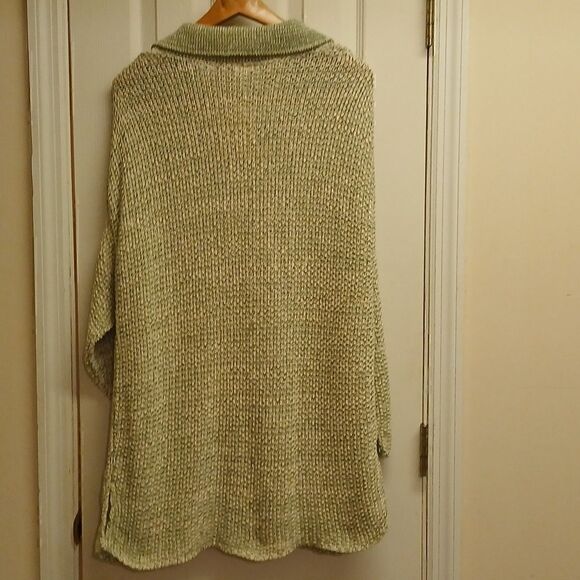 ❄️AVON STYLE, Collared,  Chunky Pullover Sweater Long Sleeves  M/L Lt. Green - Picture 7 of 9